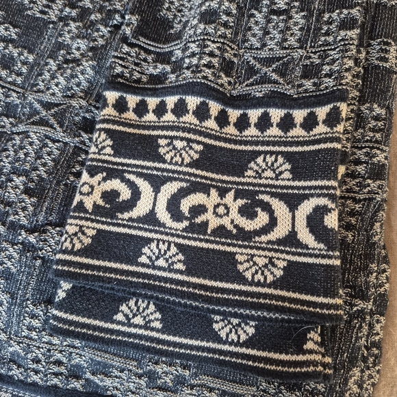 Peruvian Connection Size XL Knit Zip Catdigan Jacket Gray 100% Pima Cotton - Picture 6 of 8